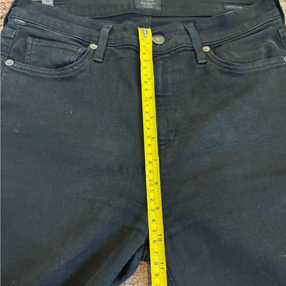 Citizens Of Humanity Jeans Harlow Ankle High Rise Slim Stretch Denim Black 29 - Picture 9 of 15